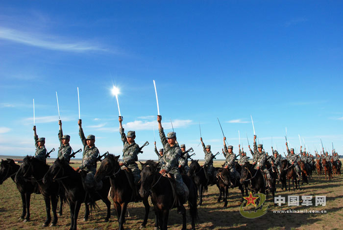 送别骑兵去阅兵,守望渤海迎国庆