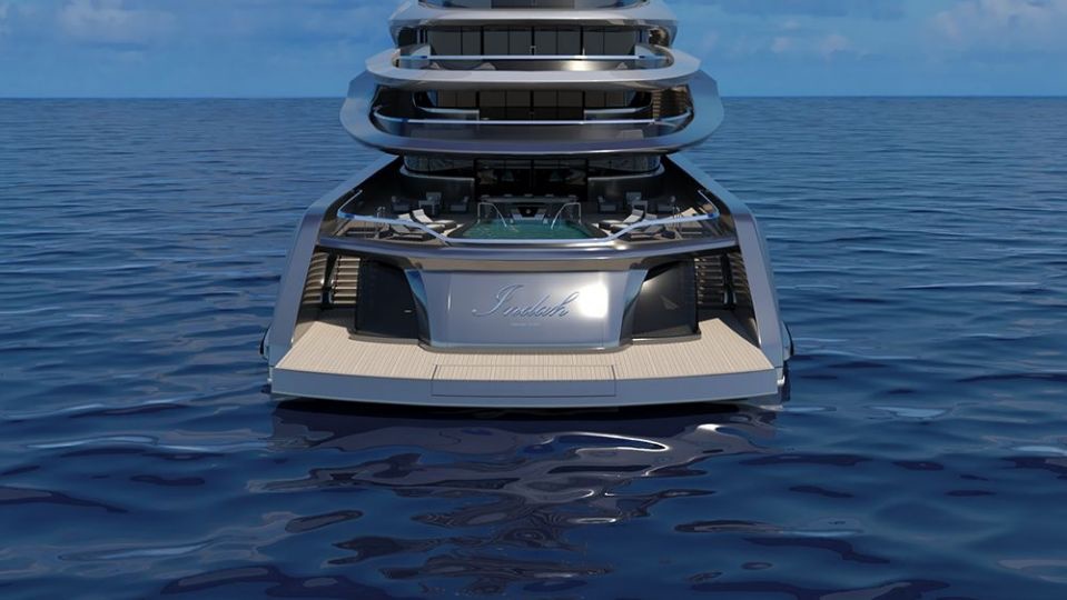 这艘120米长巨型豪华游艇,鸟尾设计堪称绝美,科幻感满满