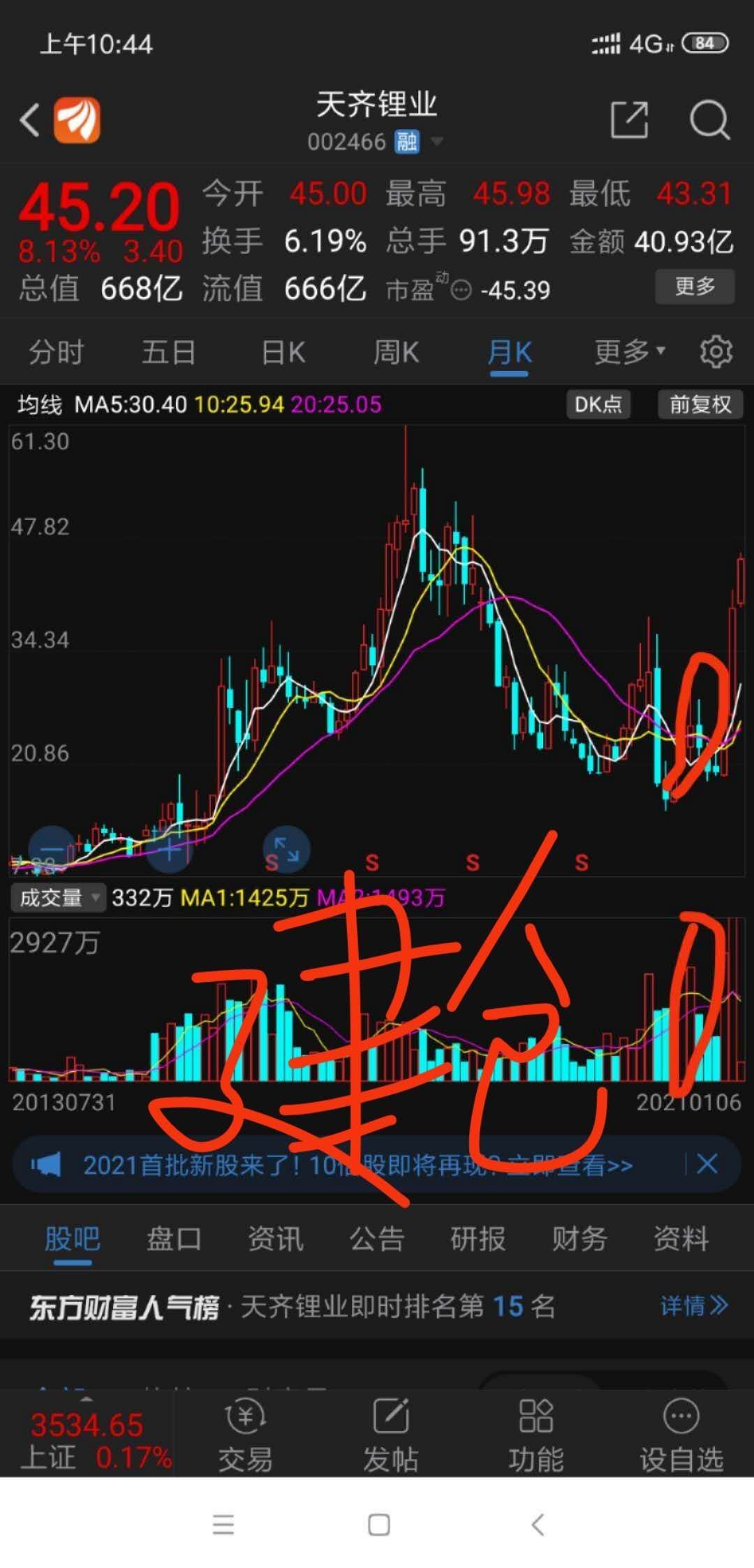 天齐锂业底部资金建仓明显_大家一起交流_ sz002466_ 淘股吧