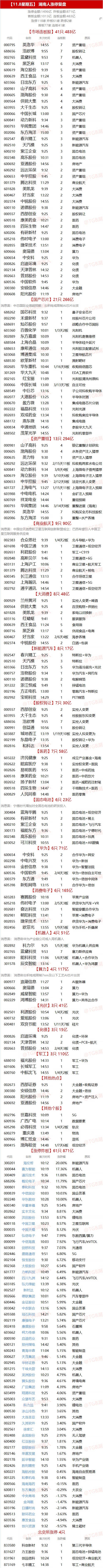 11.8湖南人涨停复盘